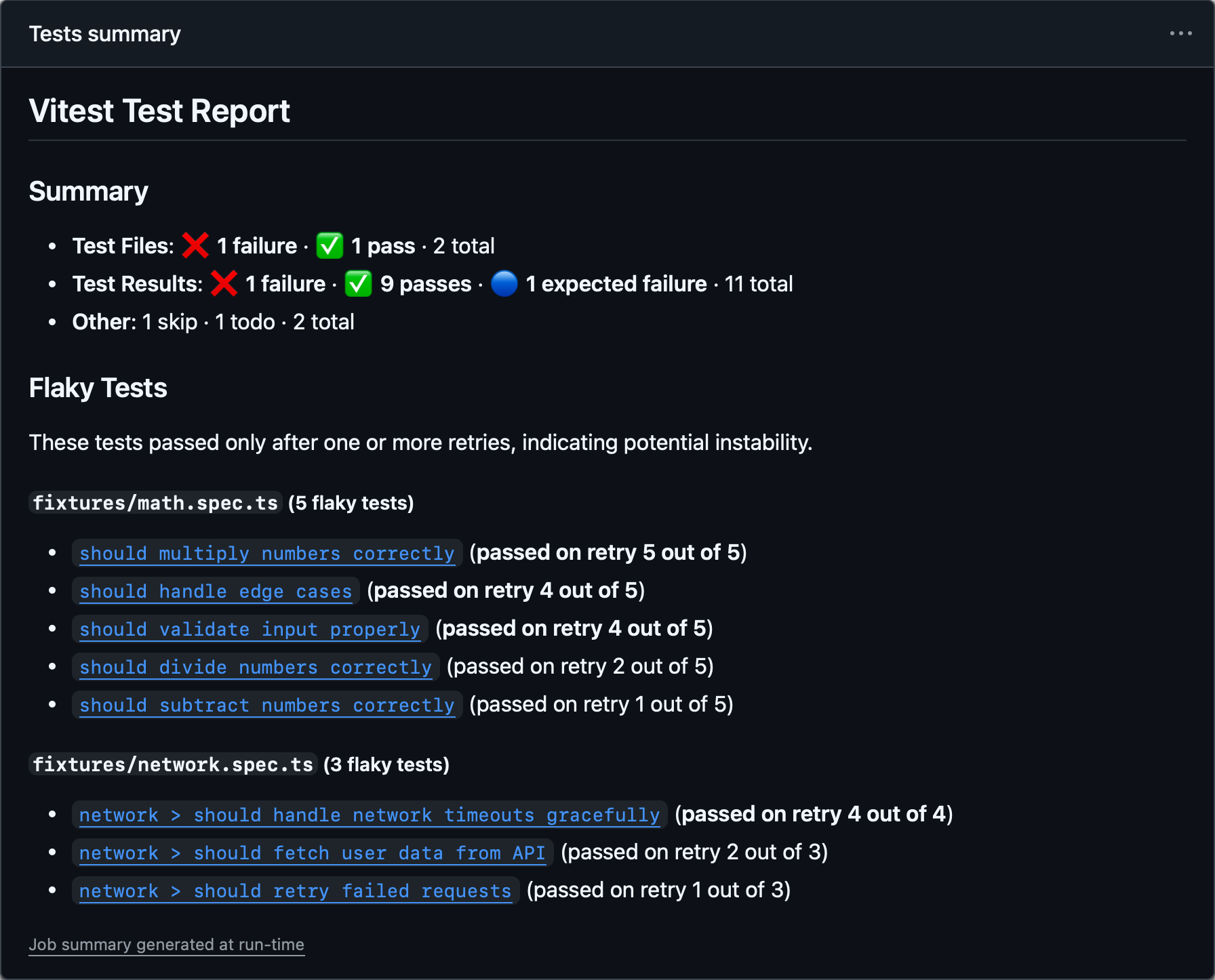 GitHub Actions 作业摘要